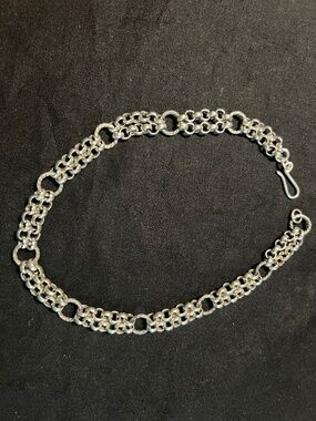 Vintage 90s Sterling Silver Multi-Strand Artisan Necklace-Heavy 54g-15.25"